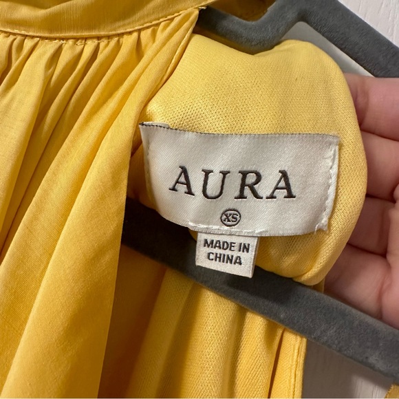 Aura yellow halter dress, size XS - gorgeous! - Picture 2 of 6